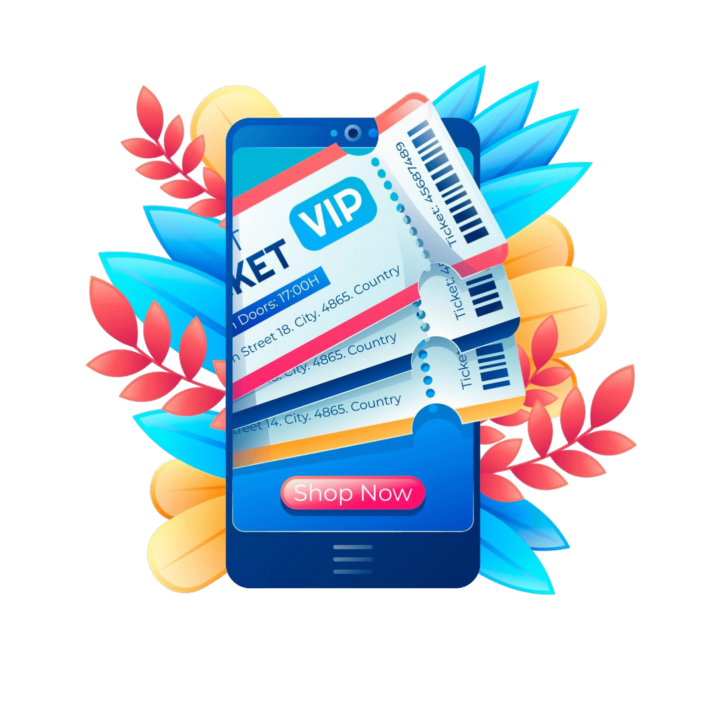 gradient-online-ticket-illustration